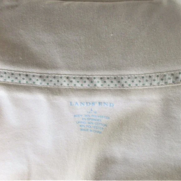 Lands' End Warm White Zip Front Fleece Vest Normcore Neutral Comfy Basic - Picture 7 of 9